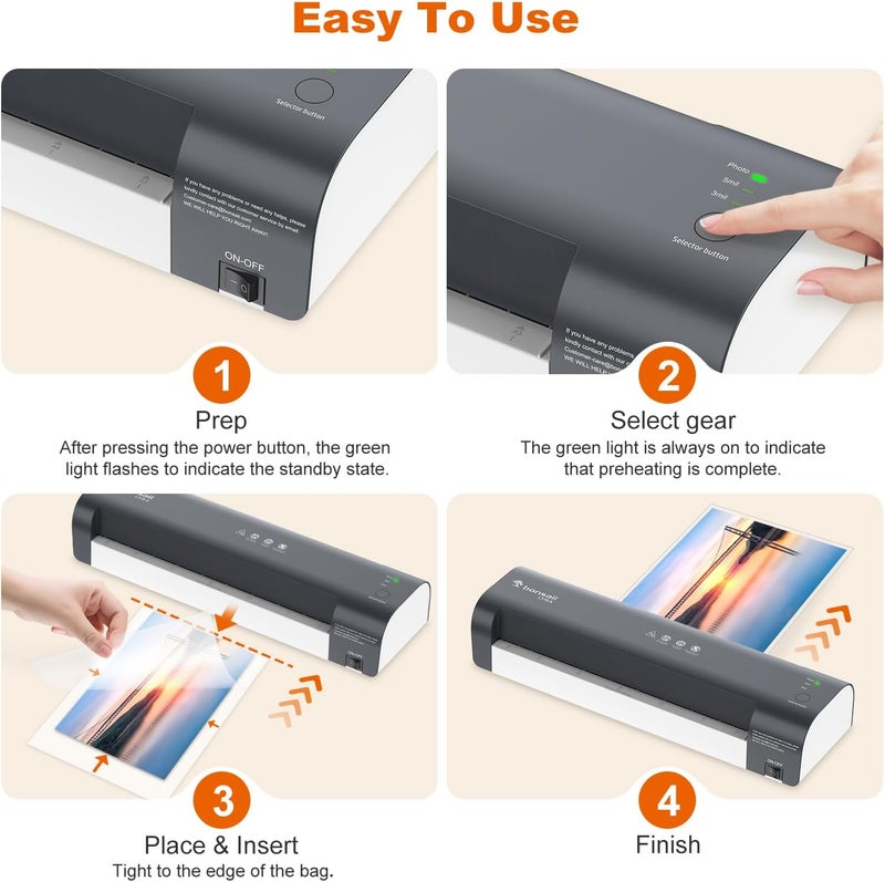bonsaii 13 Inch Laminator Machine with Never Jam Technology, Laminator Machine 11x17 Inch with Laminating Sheets, Laminating Machine for Home, Office, and Classroom Organization Supplies - L318-A - Image 4